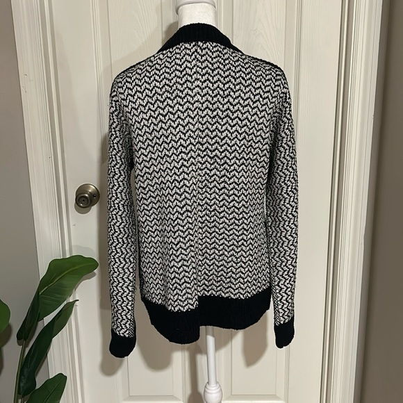 K’bel Designs NY black and white wool blend knit cardigan size S - Picture 3 of 3
